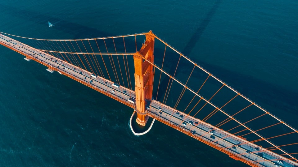 Golden Gate Bridge from above.