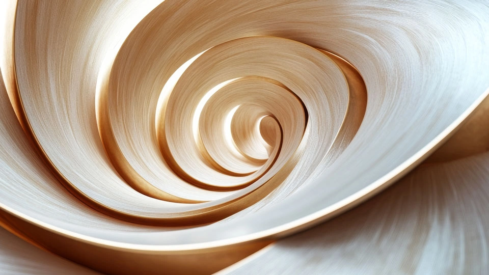 An illuminated spiral. AI Adoption Maturity Model.