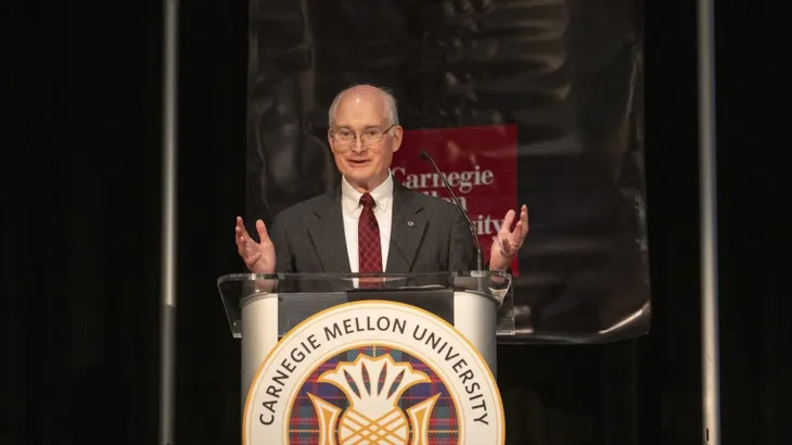 SEI Director and CEO Paul Nielsen speaks at the SEI's 40th anniversary celebration.