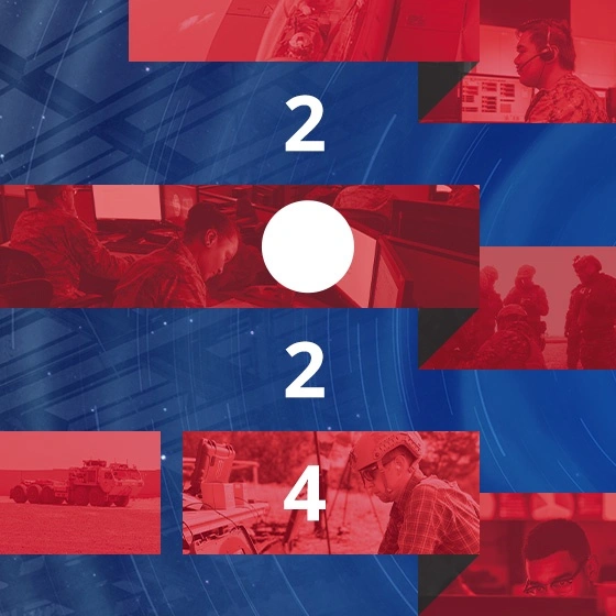 2024 Year in Review, U.S. flag theme with photos