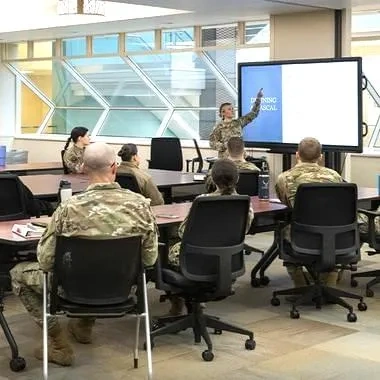 Photo of war fighters in a training course