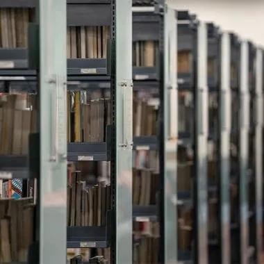 Photo of library stacks